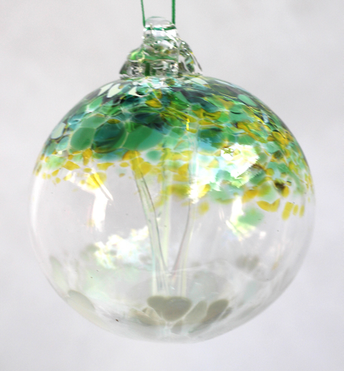 Click to view detail for DB-1076 Ornament Witchball-Summer Aspen $37